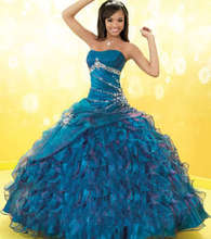 2013 New Strapless New Quinceanera dress Prom ball gowns color bridal dress #