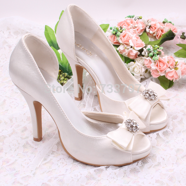 Magic Bride Name Brand Ribbon Bridal Wedding Boots Ivory Lace Short