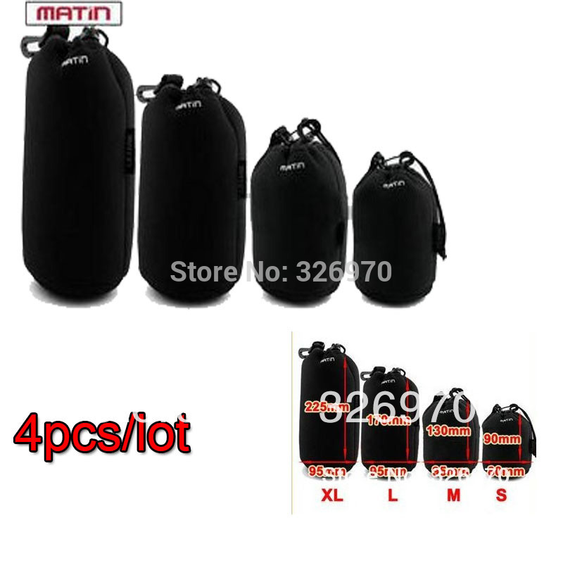 free shipping 4pcs lot Matin Soft C4PCS Matin Camera Lens Case Bag Waterproof Bag Size S