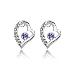 WHOLESALE AWESOME WEDDING PRESENT TO HONEY TRUE LOVE JEWELRY CRYSTAL EARRINGS RHINESTONE PLATED  HOT 