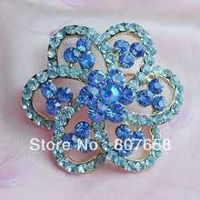 Free shipping 12 pieces color pack Vintage Style Large Flower Crystal Pin Brooch Broach with multi