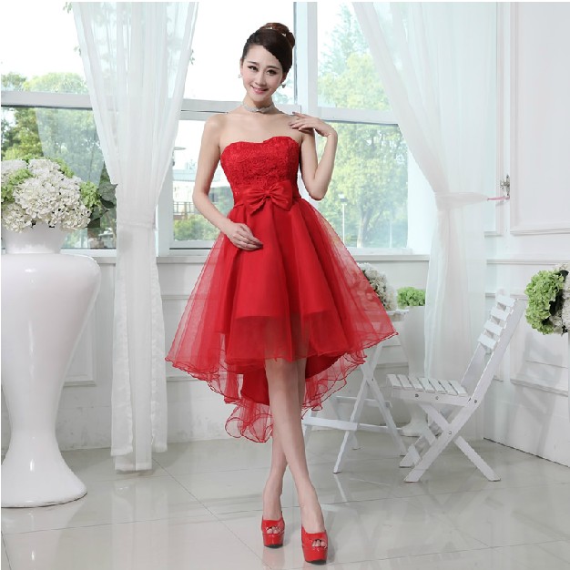 Red short wedding dresses