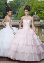 Organza strapless sweetheart beaded tight