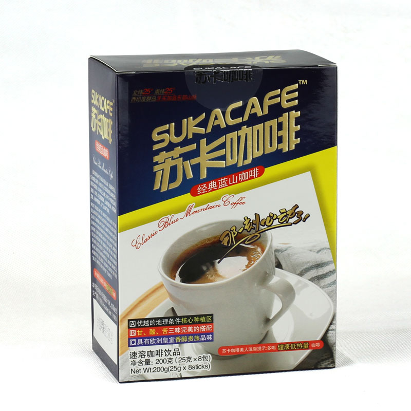Sukacafe card 200g classic blue mountain coffee three in sangioveses instant coffee