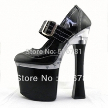 Office Lady Style 18cm Thick High Heeled Shoes 7 Inch Platforms With Round Toe Single Shoes