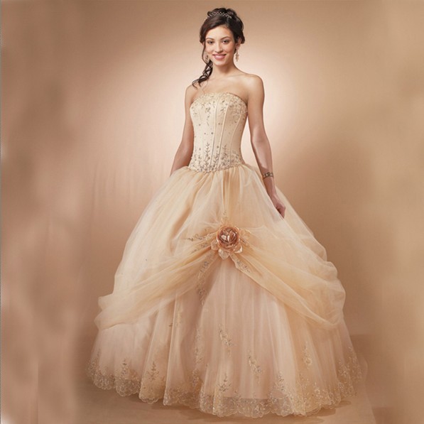 Corset Back Ball Gown Prom Gowns Quinceanera Dress 2013 Free Shipping Most Popular