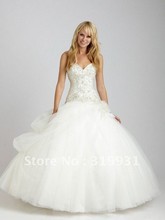 2013 New Arrival!! Custom-made White Ball Gown Sweetheart Floor Length Beading Organza Quinceanera Dress QD020