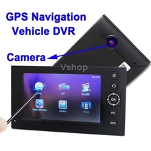 4.3 inch Touch Screen Vehicle DVR Digital Video Recorder GPS Navigation with TF Card Slot