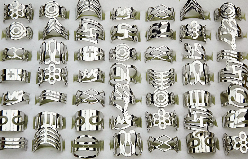 Fashion 50pcs Mix Style Adjustable Rings or Toe Rings Wholesale Jewelry Lots A 003