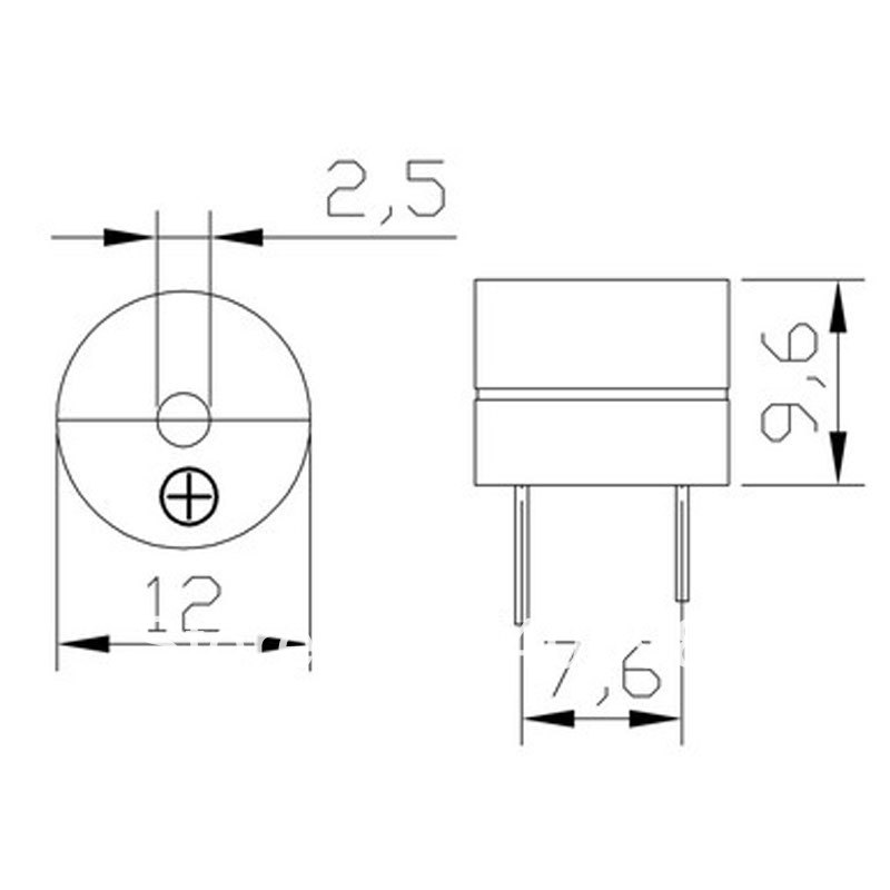 Купить 50pcs/lot электромагнитный зуммер 5v активный звуковой fz0669 в ...
