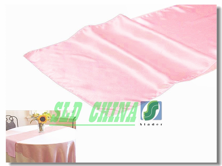 table runners Satin wedding cheap Table Pink for  Cheap (Mainland Wedding Dozen Runners(China