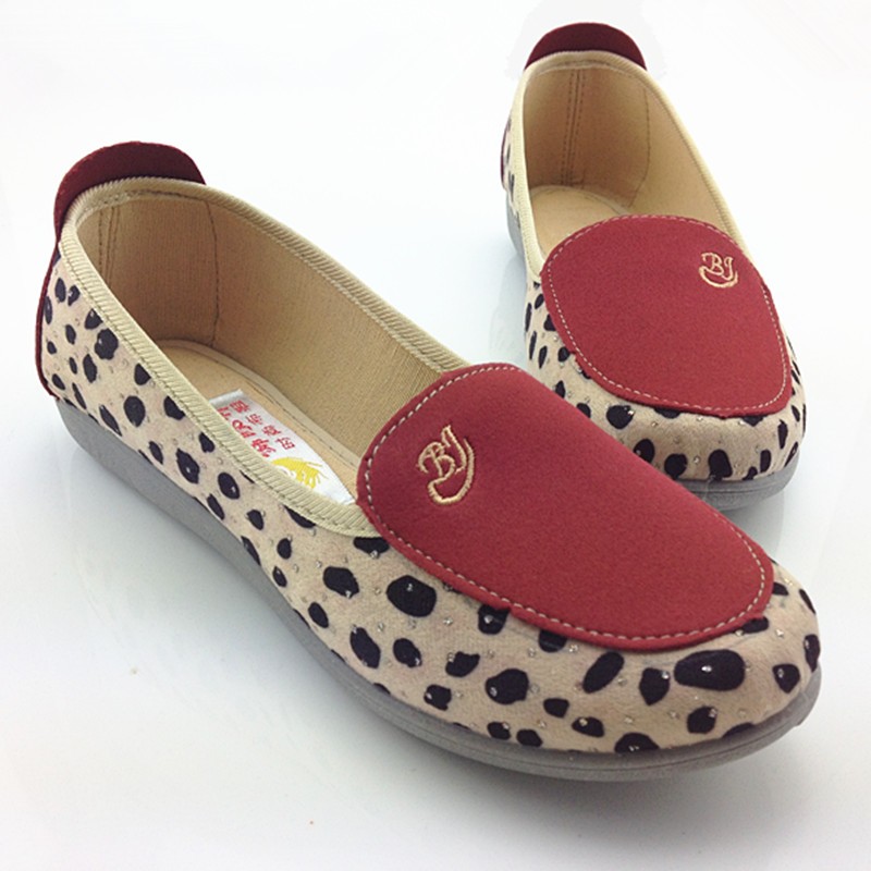 Comfortable senior Flats Lady Woman(China Soft shoes women  For shoes elderly elderly slippers for