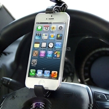 Travel Smart Universal Holder Car Steering Wheel Phone Holder for iPhone 5  Smartphone (Black)