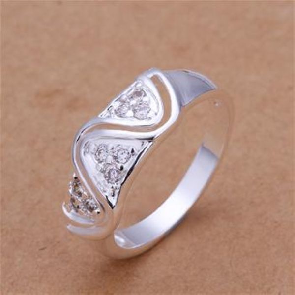 925 Silver Ring ! Fashion Jewelry Inlay Rhinestone Wedding Rings ...