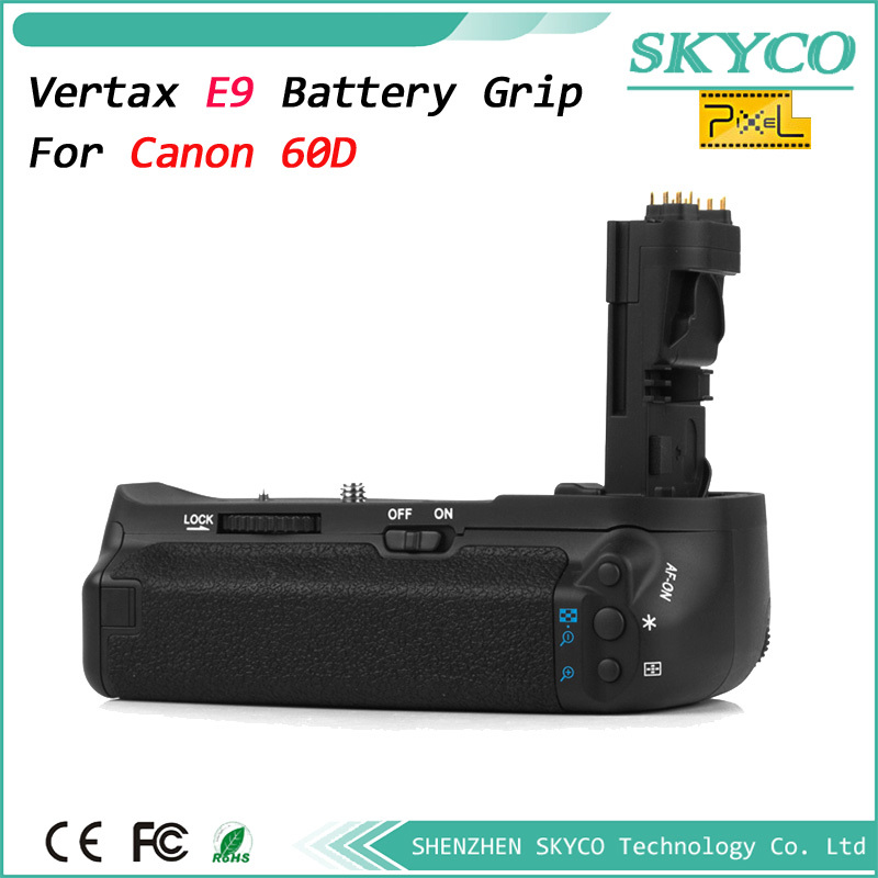 PIXEL Vertax E9 For Canon 60D Battery Grip Camera Photo Accessories free shipping 2 years warranty
