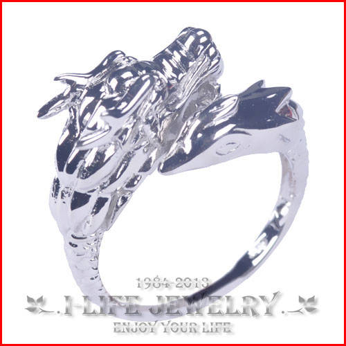 Fashion Jewellery 925 Silver Chinese Style Dragon Phoenix Tail Ring ...