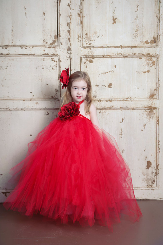 2014 New Arrival Red Puffy Dress for Kids Pageant Gowns Masquerade ...