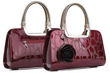 NEW ARRIVAL!2013 fashion totes_LAORENTOU women’s bag_flower/floral decoration_zipper open pocket_mutiple sizes & colors optional
