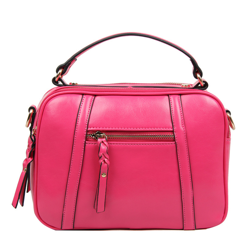 Tassel Zipper Genuine Leather Handbag Luxury Colorful Brand Woman Messenger Bag New Fashion Summer Small Totes