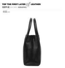Genuine Leather Handbag Woman Messenger Bag Super High Quality Brand Luxury Calfskin Black Cowhide Totes Free