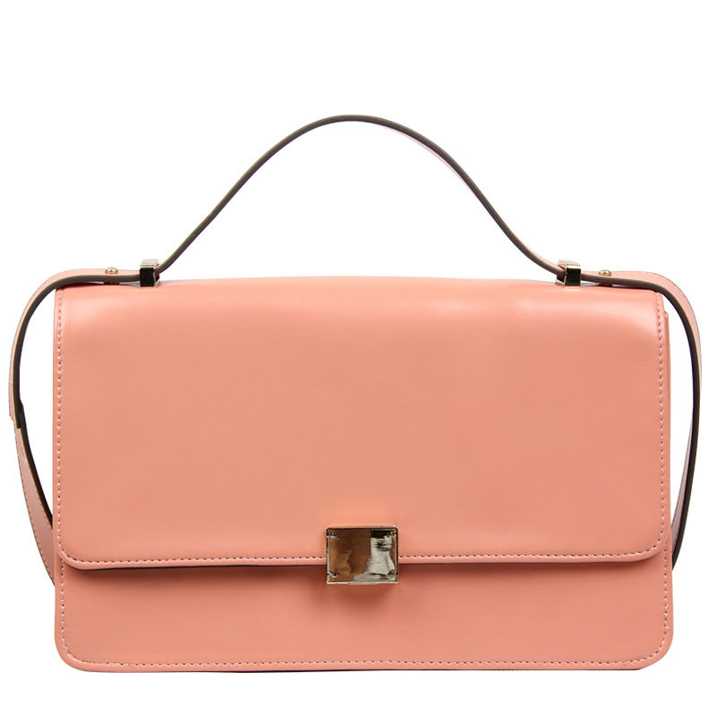 Small Genuine Leather Messenger Bag New Fashion Flap Pocket Bag Light Candy Lady Handbag Red Black