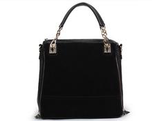  Genuine Leather Woman Messenger Bag Nubuck Cowhide Leather Handbag Luxury Double Use High Quality Large