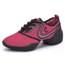 Women’s gauze dance shoes thickening women’s air cushion shoes breathable soft outsole elevator dance shoes