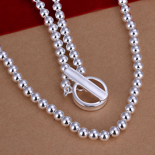 ... wholesale 925 Silver Necklace, 925 Silver Fashion Jewelry 6mm Bean To