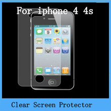 50PCS Free Shipping Clear Screen Protector For iPhone 4 4S Clear Ccreen Protective Film Screen Guard for Iphone 4/4s Wholesale