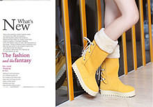 2013 Hot sale Free shipping Autumn and winter  snow boots plush thermal flat boots for women shoes boots size34-39