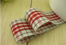 Free shipping 1 25mm Scottish Style Plaid Ribbon Gingham Ribbon Tartan Ribbon for Hairbows DIY 50