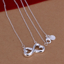 Hot Sale Free Shipping 925 Silver Necklaces Pendants Fashion Sterling Silver Jewelry 8 Word Necklace SMTN148