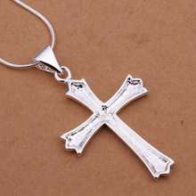 Hot Sale Free Shipping 925 Silver Necklaces Pendants Fashion Sterling Silver Jewelry Cross Necklace SMTN290