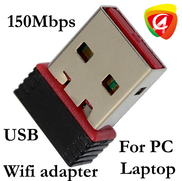 2sets Mini USB Wireless N 802.11 b/g/n WiFi Adapter Dongle High Gain 150Mbps Networking Card receiver WLAN with polybags
