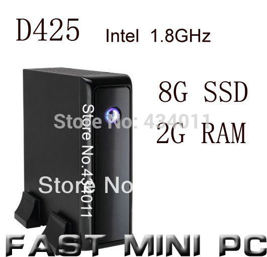 FAST MINI PC mini pcs Computer Intel D425 Dual Core 1 8GHz 2G RAM 8G SSD