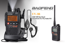 New 10pcs BAOFENG UV-3R Mark ii 50 CTCSS Dual Band Mini 136-174/400-470Mhz two way radio walkie talkie 014561 Free Shipping