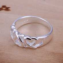 Free Shipping 925 Sterling Silver Ring Fine Fashion Three Kelp Ring Women Men Gift Silver Jewelry