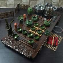 Tea set kung fu tea four in one induction cooker solid wood tea tray
