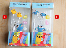 Adventure Time Cartoon Anime 3.5mm in ear Headphone Earphone Headset with Earbud for Mobile Phone MP3 PC Computer Free Shipping