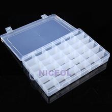 NI5L 36 Grid Plastic Adjustable Jewelry Organizer Box Storage Container Case