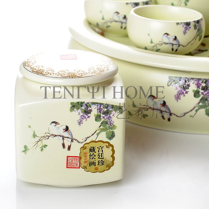 Kiln tea set pot 2 plate 10 kung fu tea teaberries set tea set