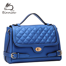 Free shipping Bunny 2013 women’s cowhide bags embroidery portable plaid cross-body bag trend women’s handbag