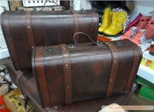 Small vintage suitcase wooden box photography props old fashioned suitcase props