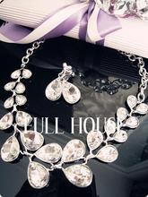 Fashion rhinestone the bride set necklace earrings marriage accessories sparkling wedding accessories