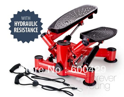  Compact Twist Stepper Mini Hydraulic Exercise Machine with Resistance Bands Free Shipping