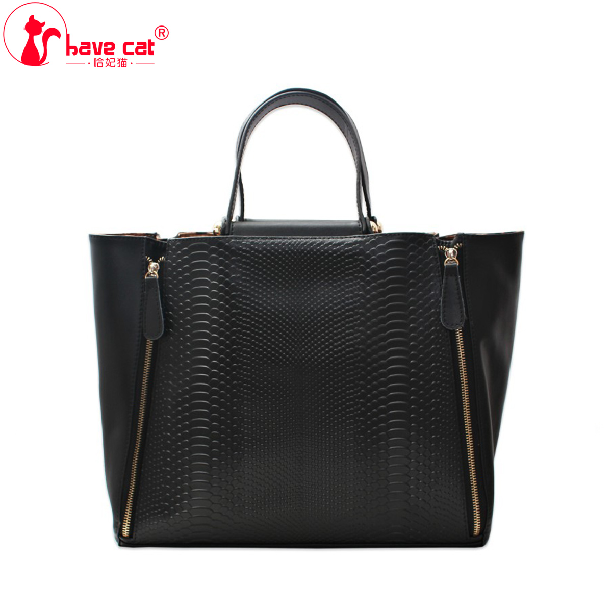 Free shipping winter large bag cowhide female all match women s handbag serpentine pattern vintage picture