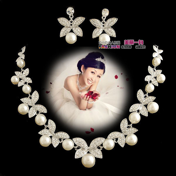 Neoglory accessories the bride necklace marriage accessories pearl chain sets set