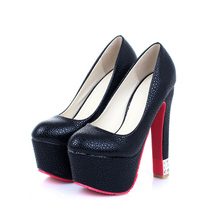 Women s high stiletto heel shoes platform pumps evening party leatherette PU shoes Wholesale Quality Assurance