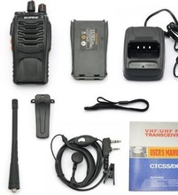 2pcs lot Free shipping Portable Handheld 6km two way Radio BaoFeng BF 888S Walkie Talkie UHF