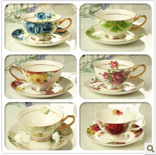 sales alone or wholesales Chinese style gift Bond china coffee cup set elegant tea glass porcelain